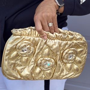 Rita Diana for Mylinka Gold Purse with Swarovski Crystal Handbag